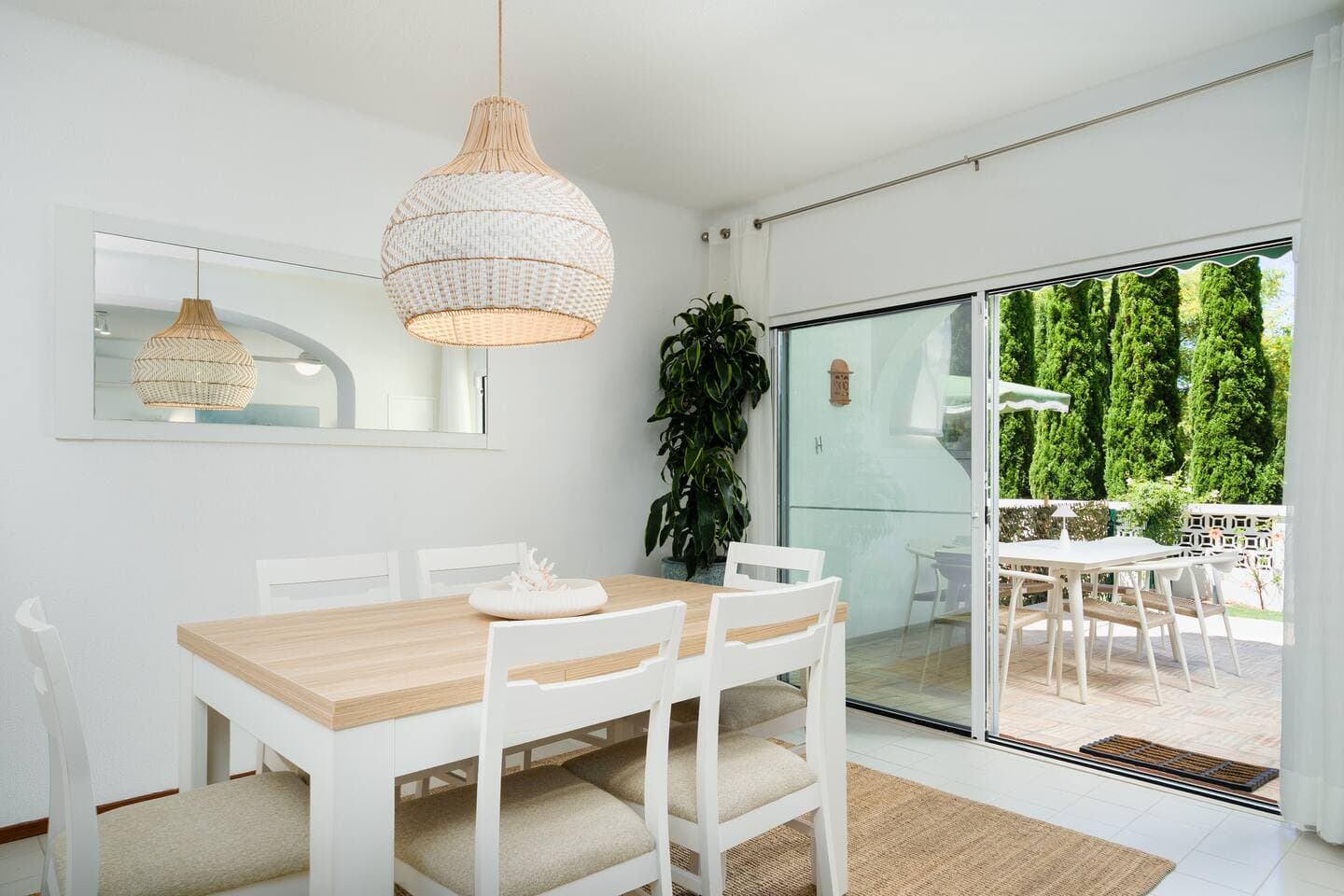 Dining area with garden view