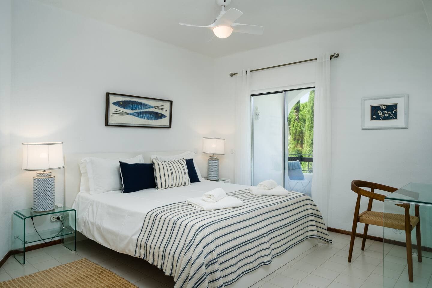 Master bedroom with balcony and private bathroom