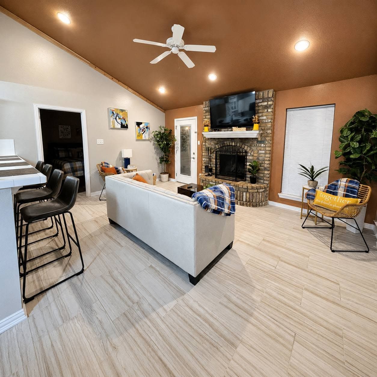 Living Area with Smart TV