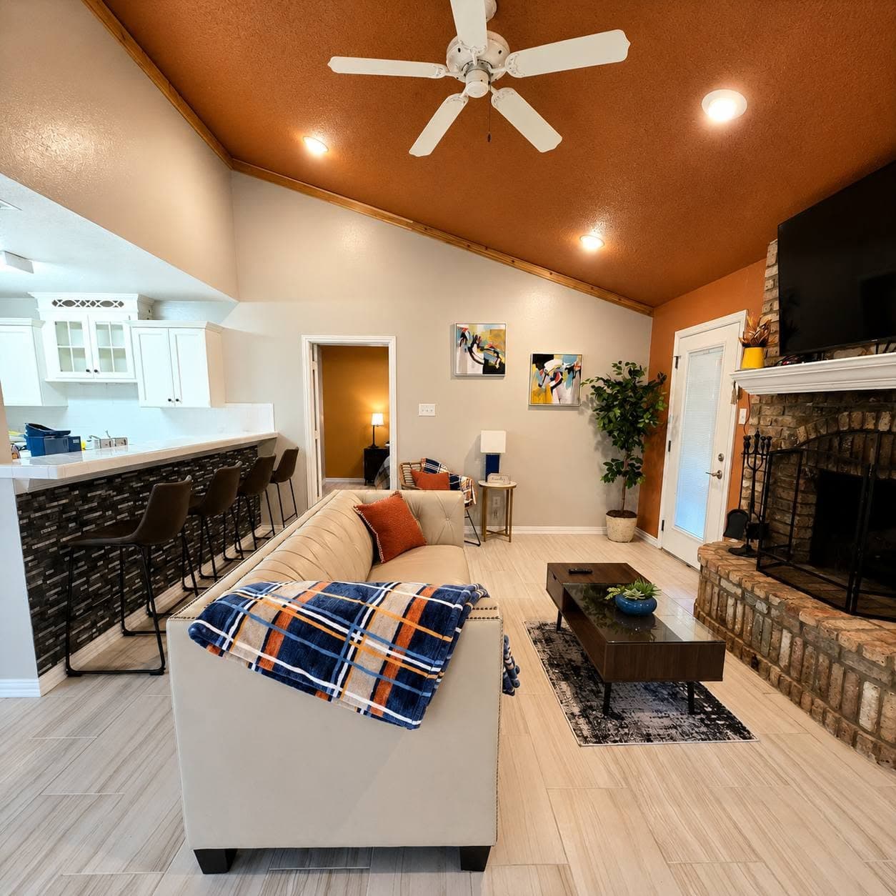 Living Area with Bar Seating
