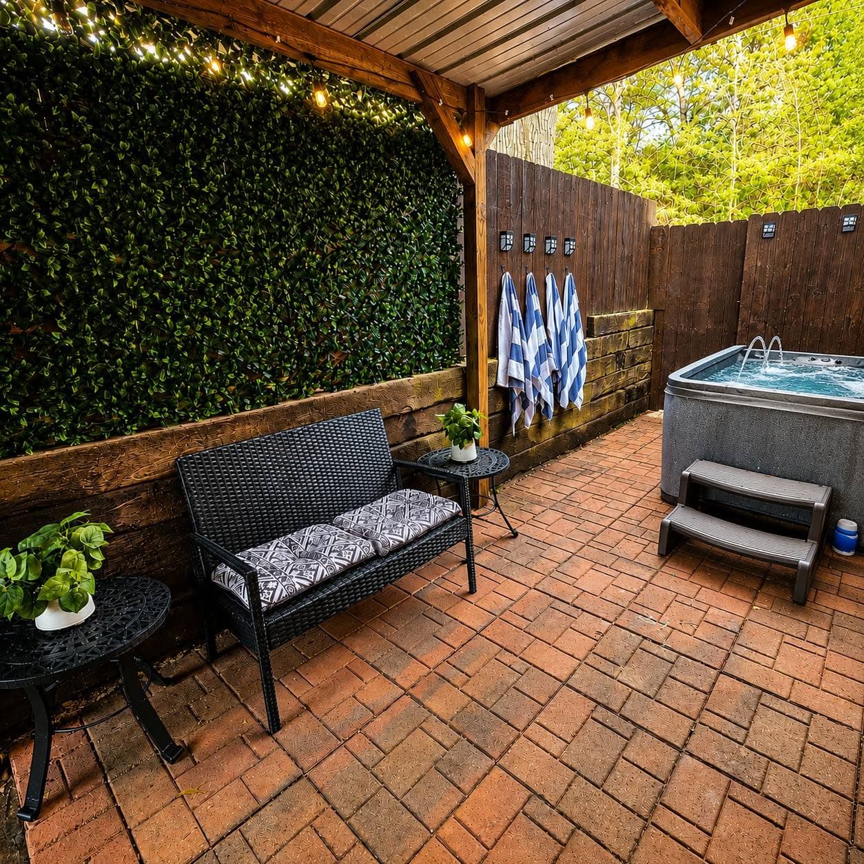 Back Patio with Hot Tub