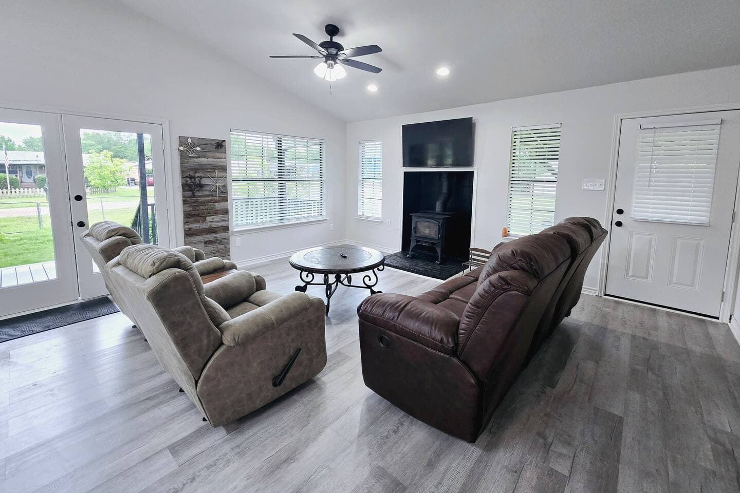Living room with smart TV
