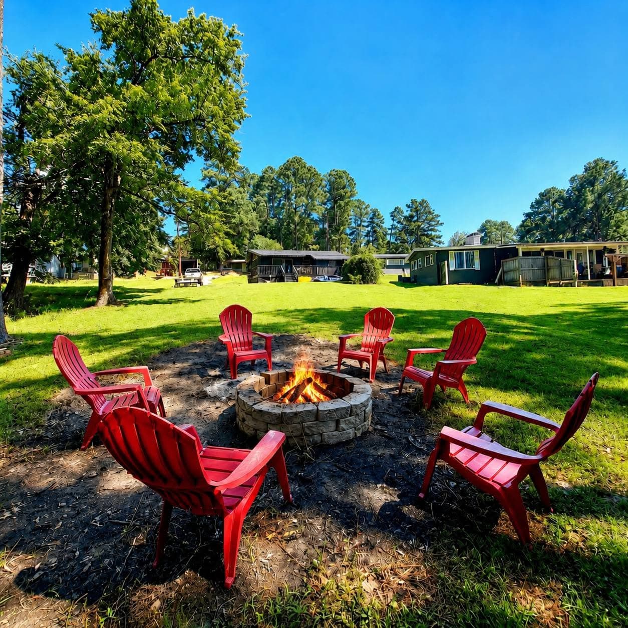 Firepit in Backyard