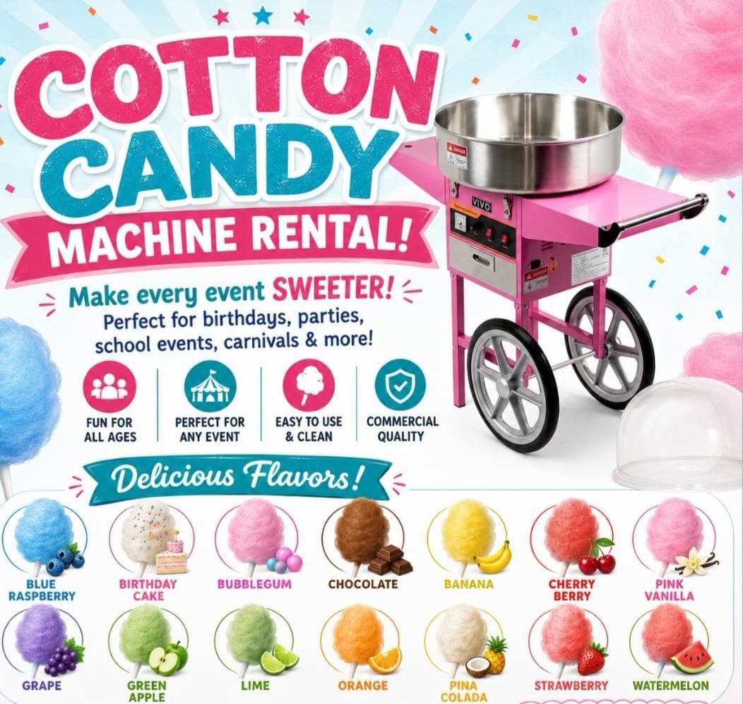 Cotton candy rental (add on)