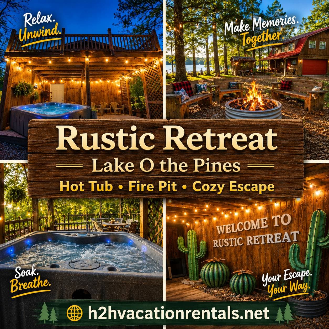 Welcome to The Rustic Retreat - Near Lake O the Pines - Avinger, Tx