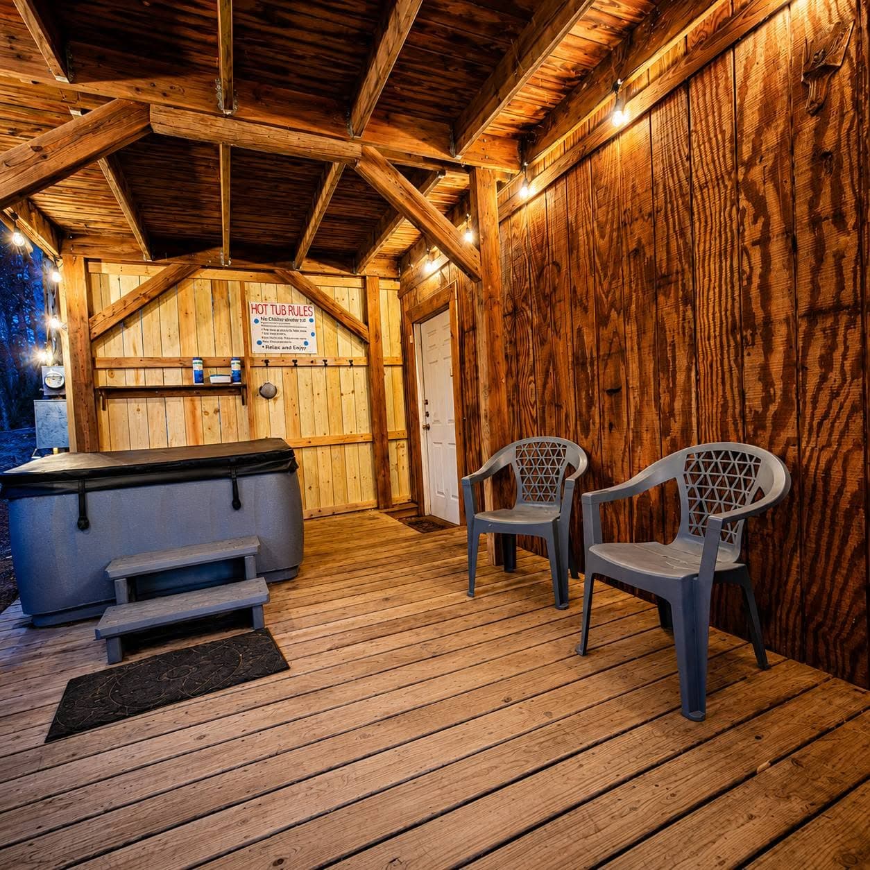 Hot Tub on Back Porch