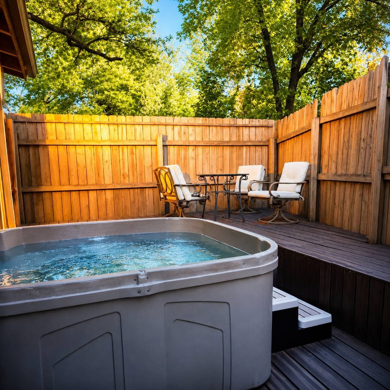 Hot Tub on Side Porch