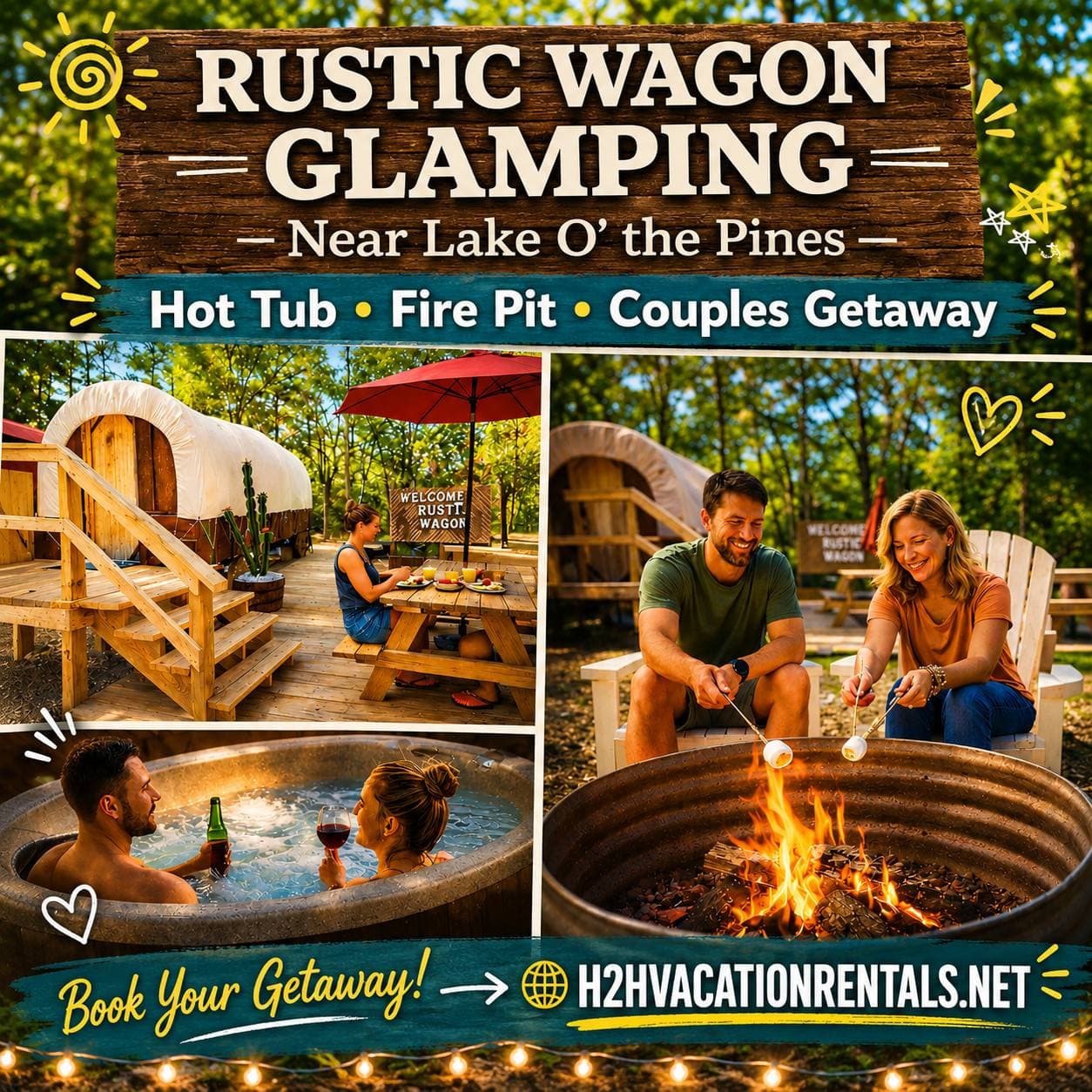 Welcome to The Rustic Wagon - Glamping - Near Lake O the Pines - Avinger, Tx