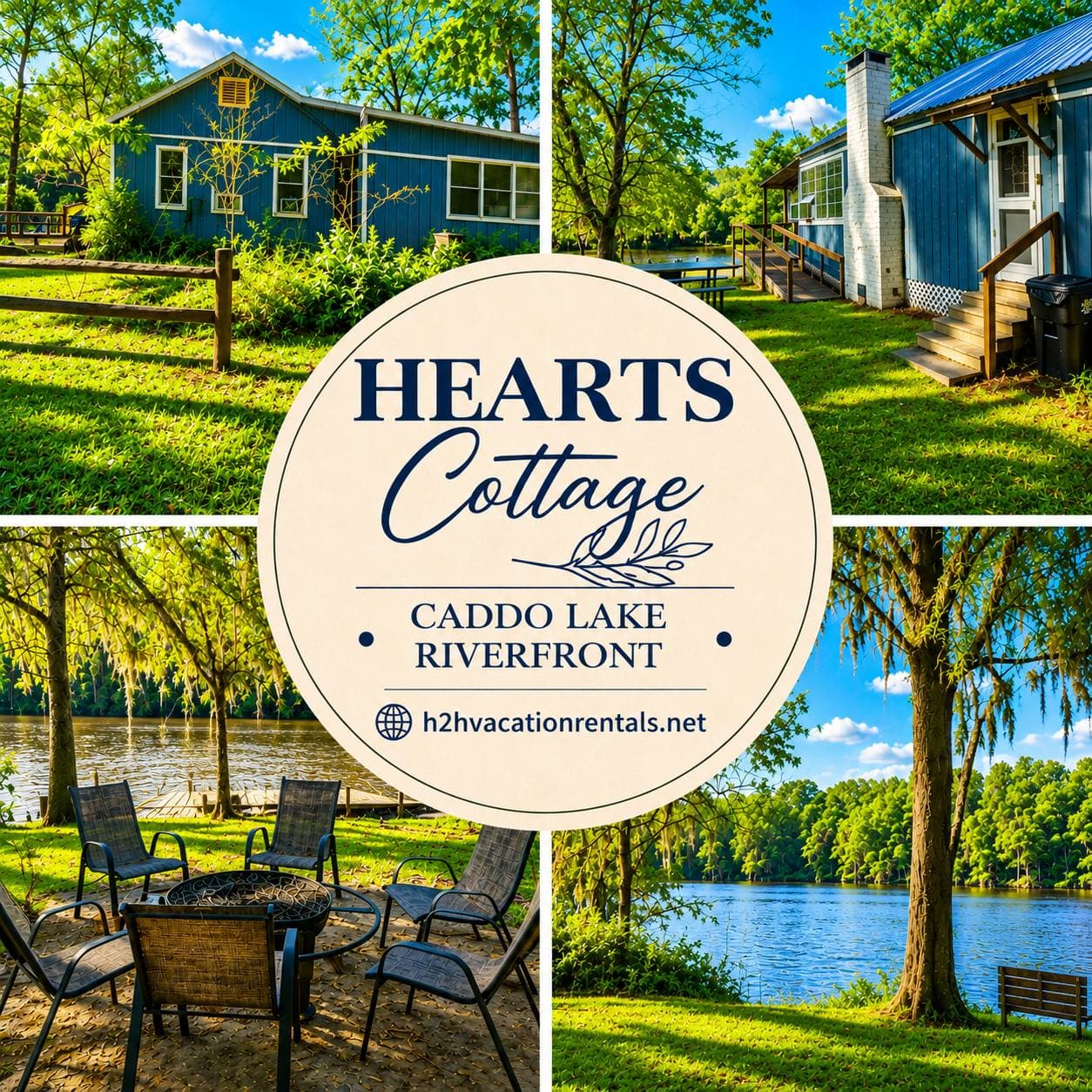 Welcome to Hearts Cottage - Waterfront - Riverfront - Caddo Lake - Karnack, Tx