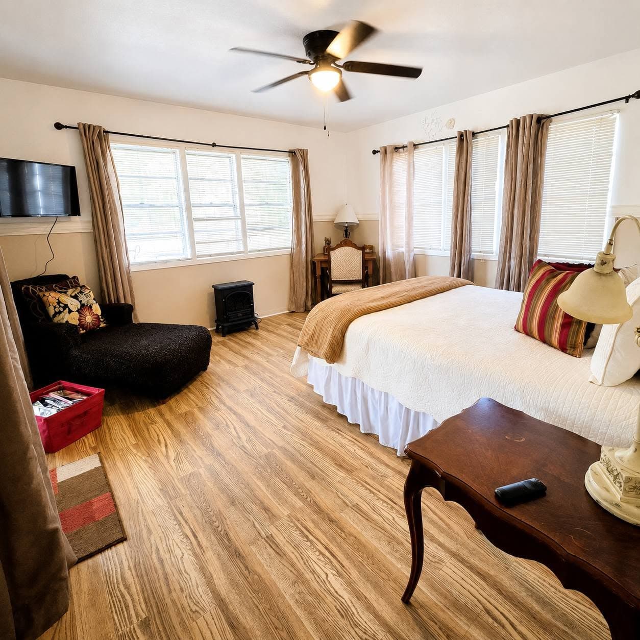 Bedroom 1 with Queen Bed and Smart TV