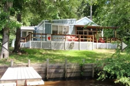House and dock from river