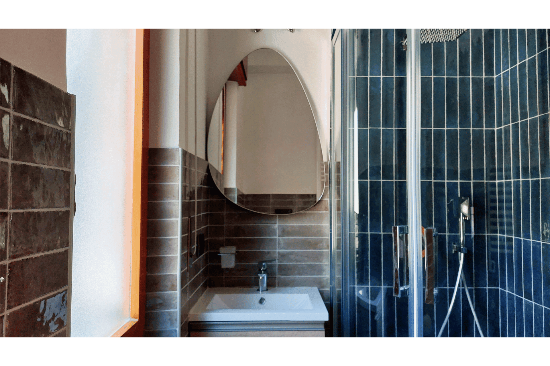 Bathroom with shower box
