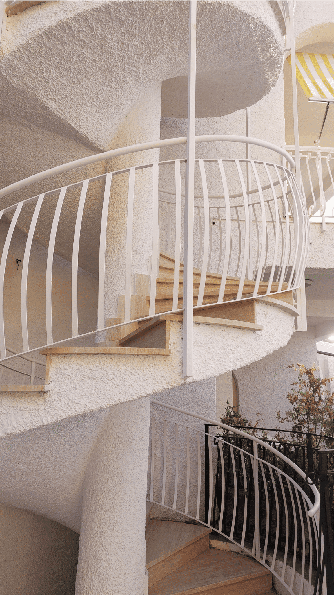 Spiral staircase external facade
