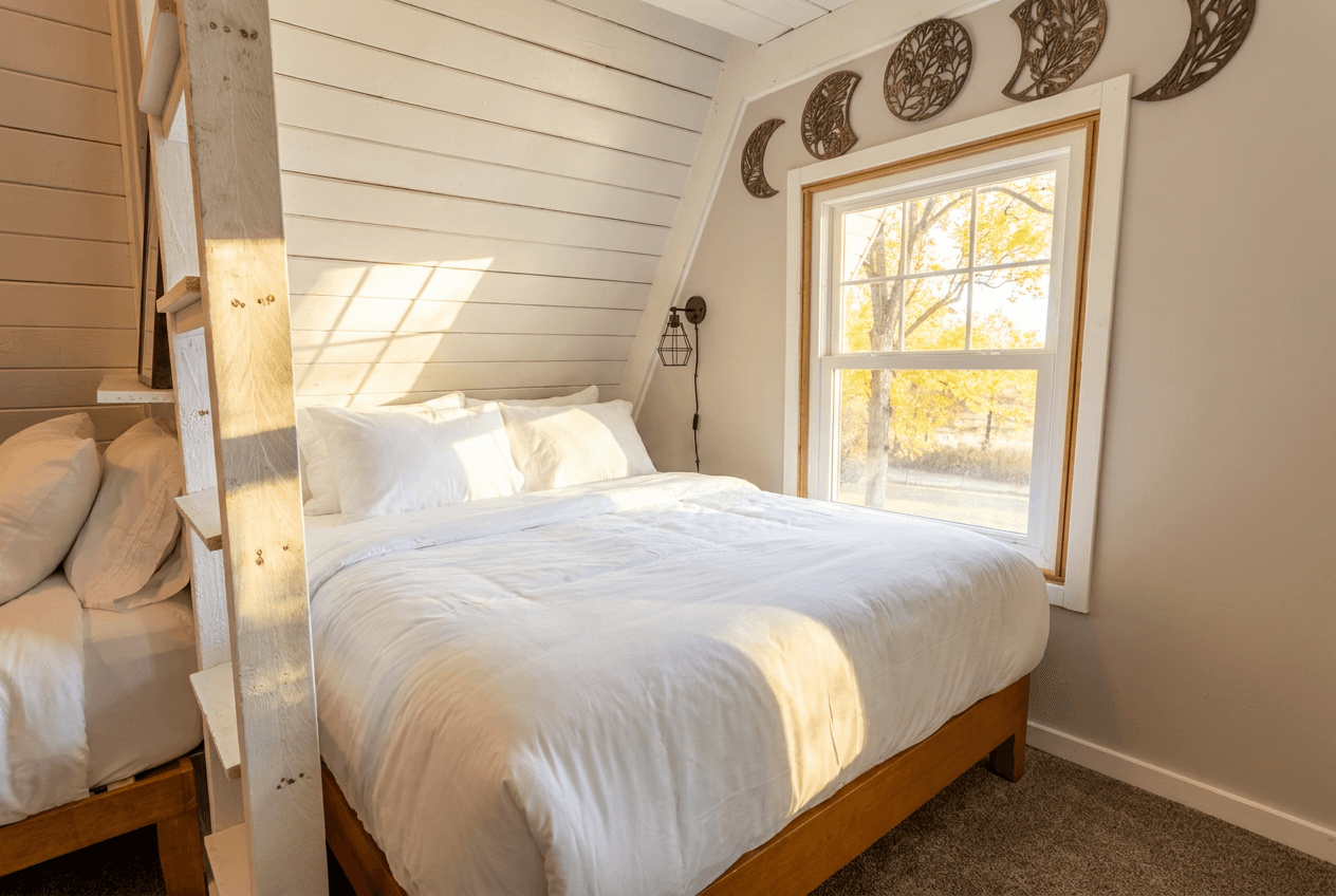 Comfortable beds with cotton linens and gorgeous views.