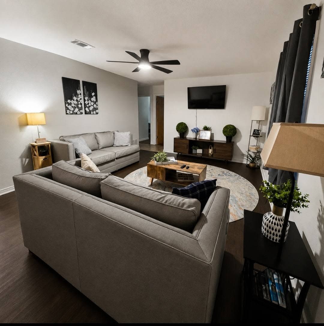Living Area with pull out couches