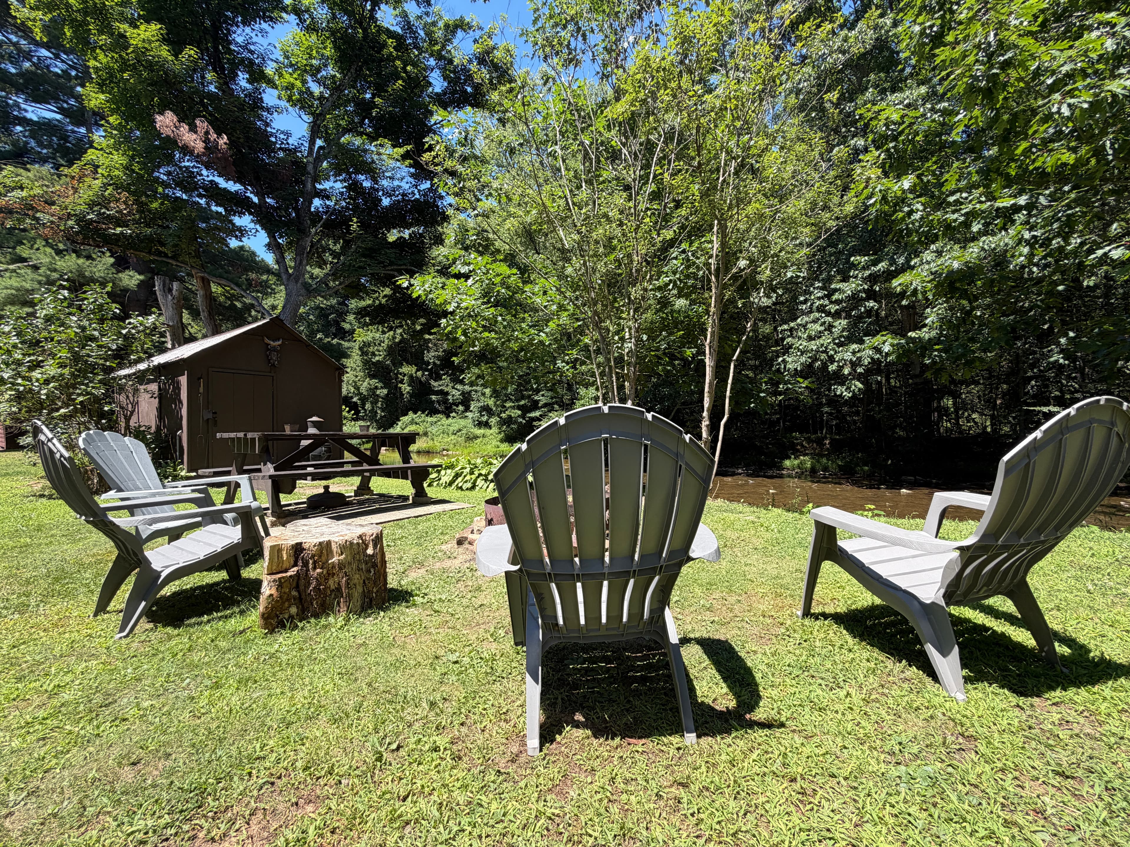 Creekside relaxing! 