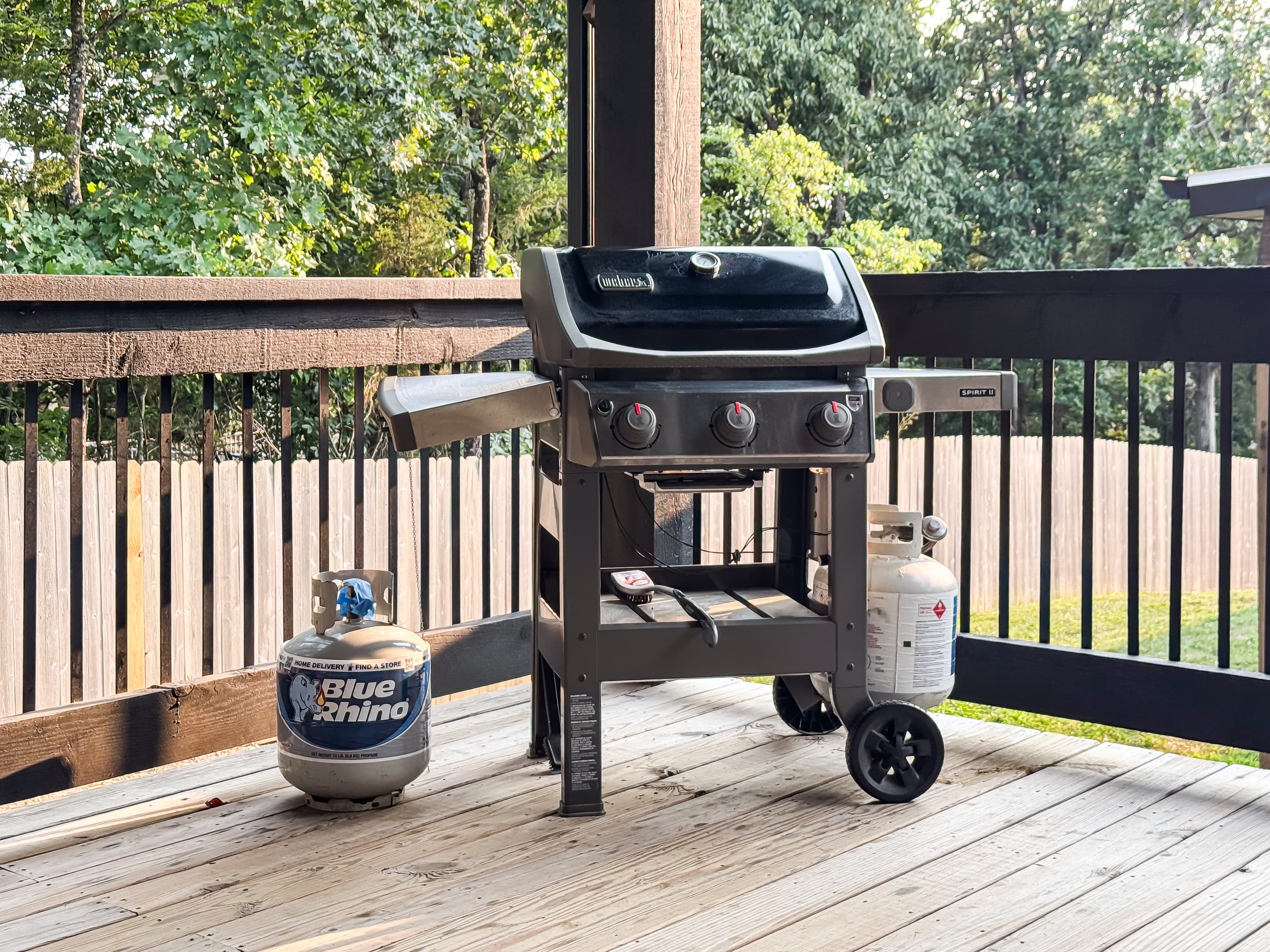 Grill on the lower deck to enjoy