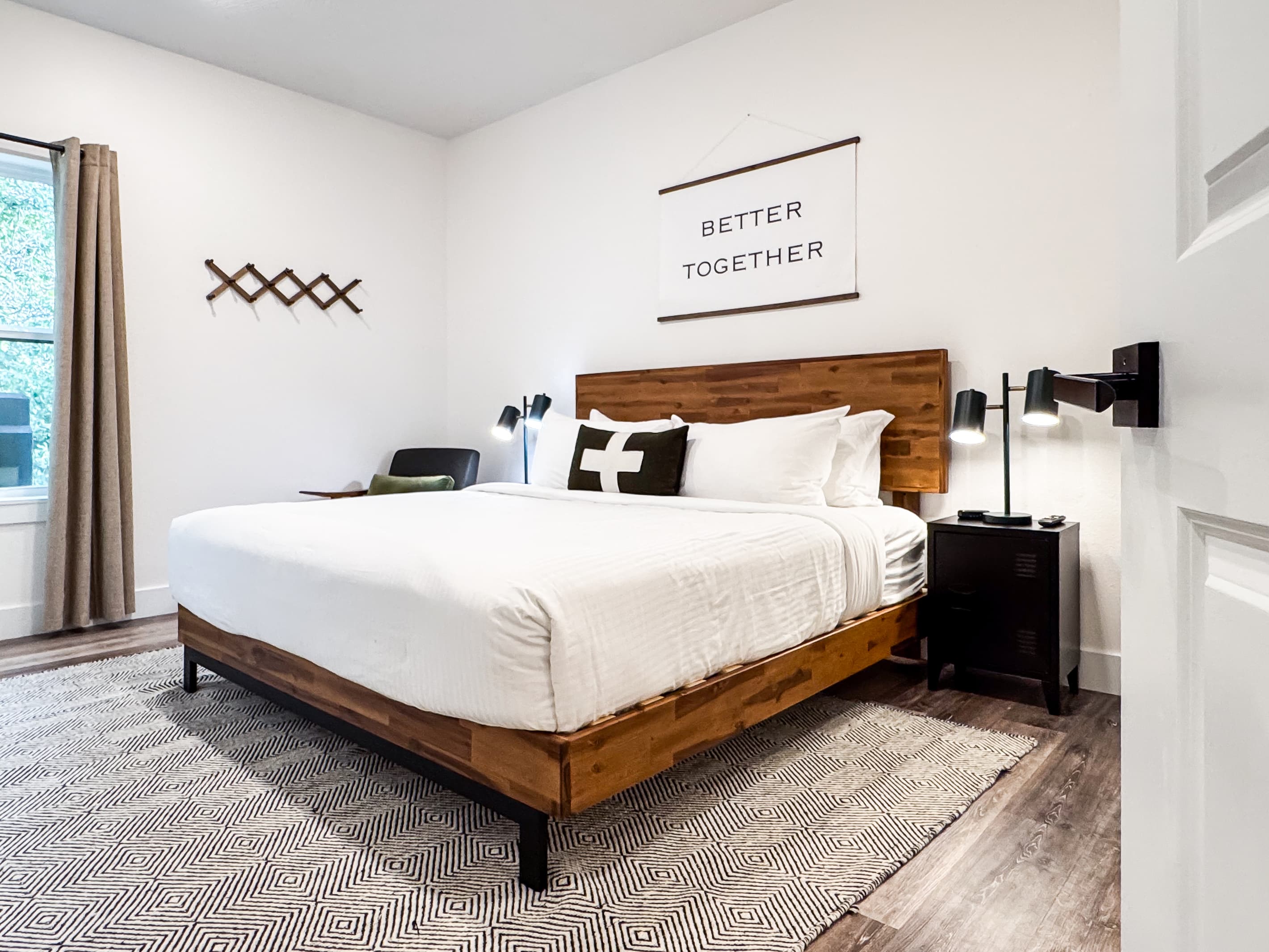 Bedroom 5 (upper level): King bed with two nightstands