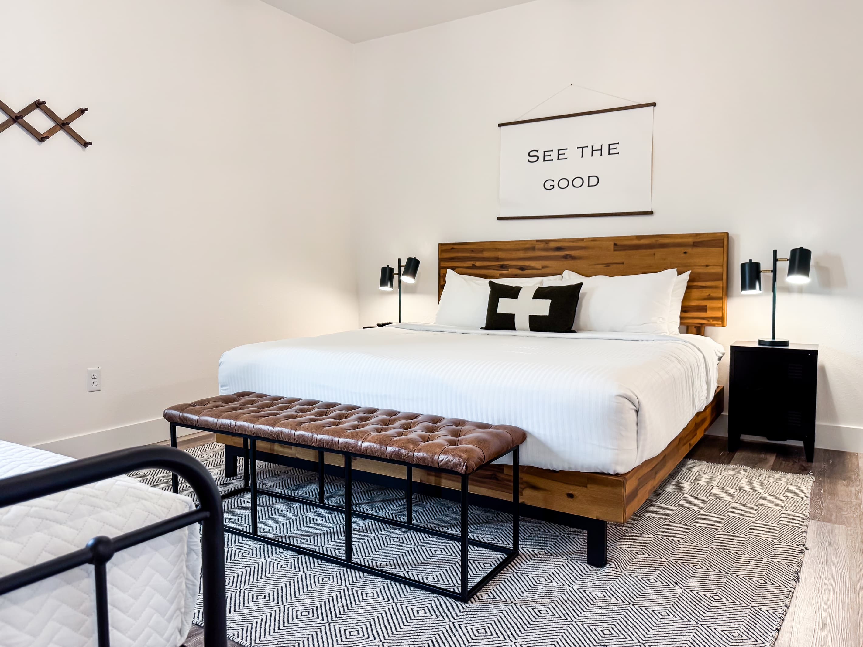 Bedroom 3 (upper level): King bed with tow night stands and twin bed