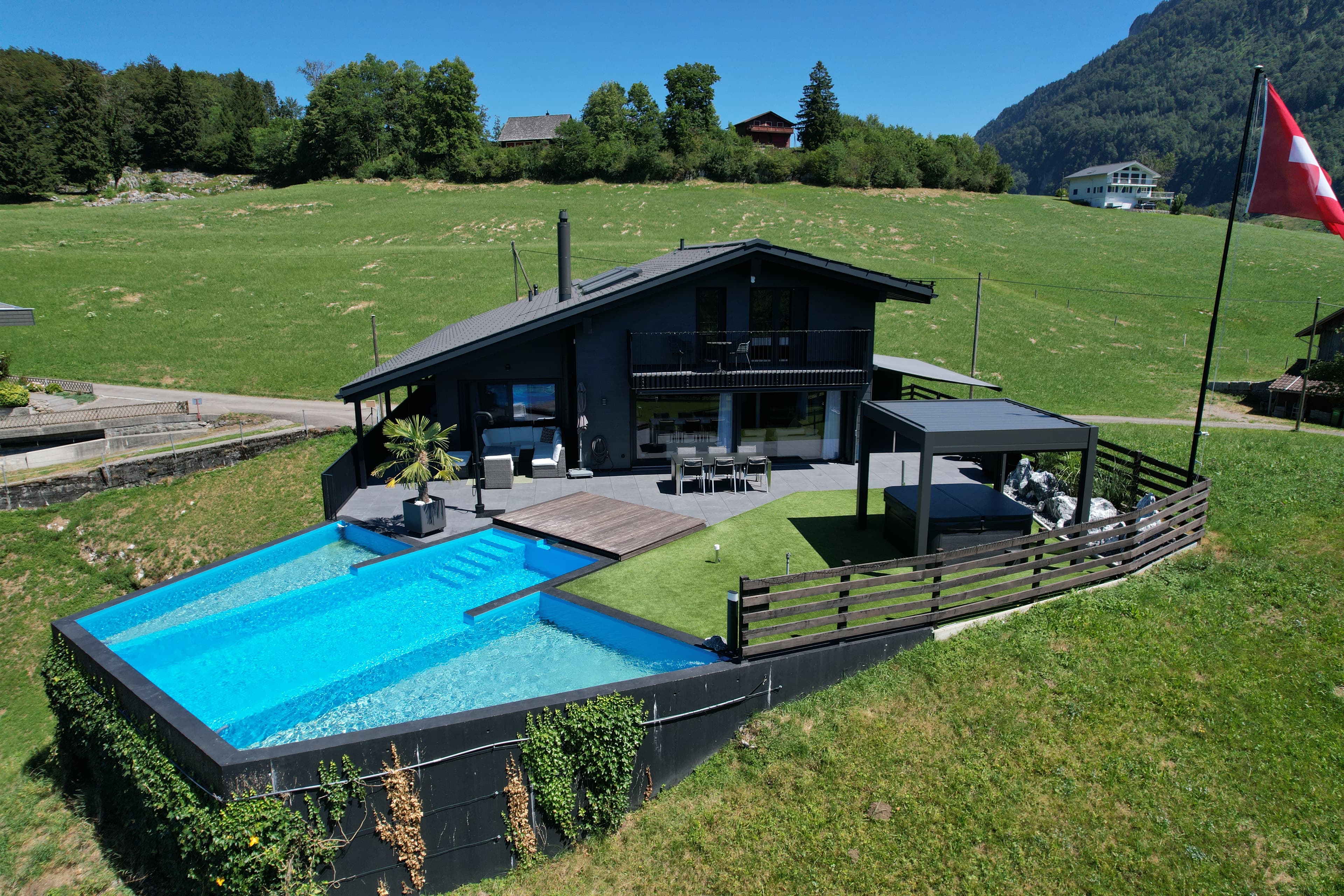 Villa tauris exterior terrace natural pool