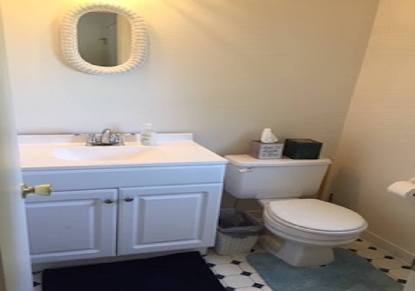 Powder room/half bath on street level of home.  