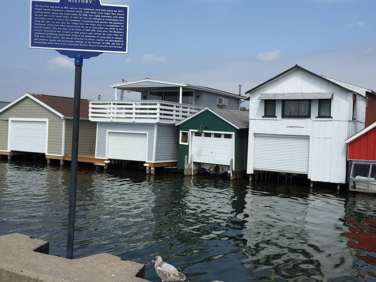 Very quaint historic boat houses to see about 3 miles away on pier.  Highly recommended to stroll passed