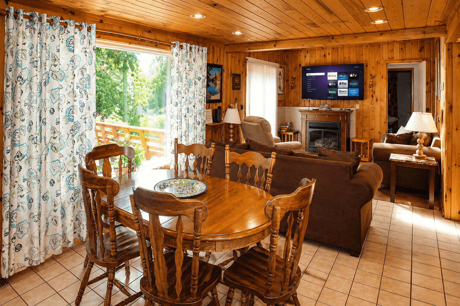 Main dining area in open concept living