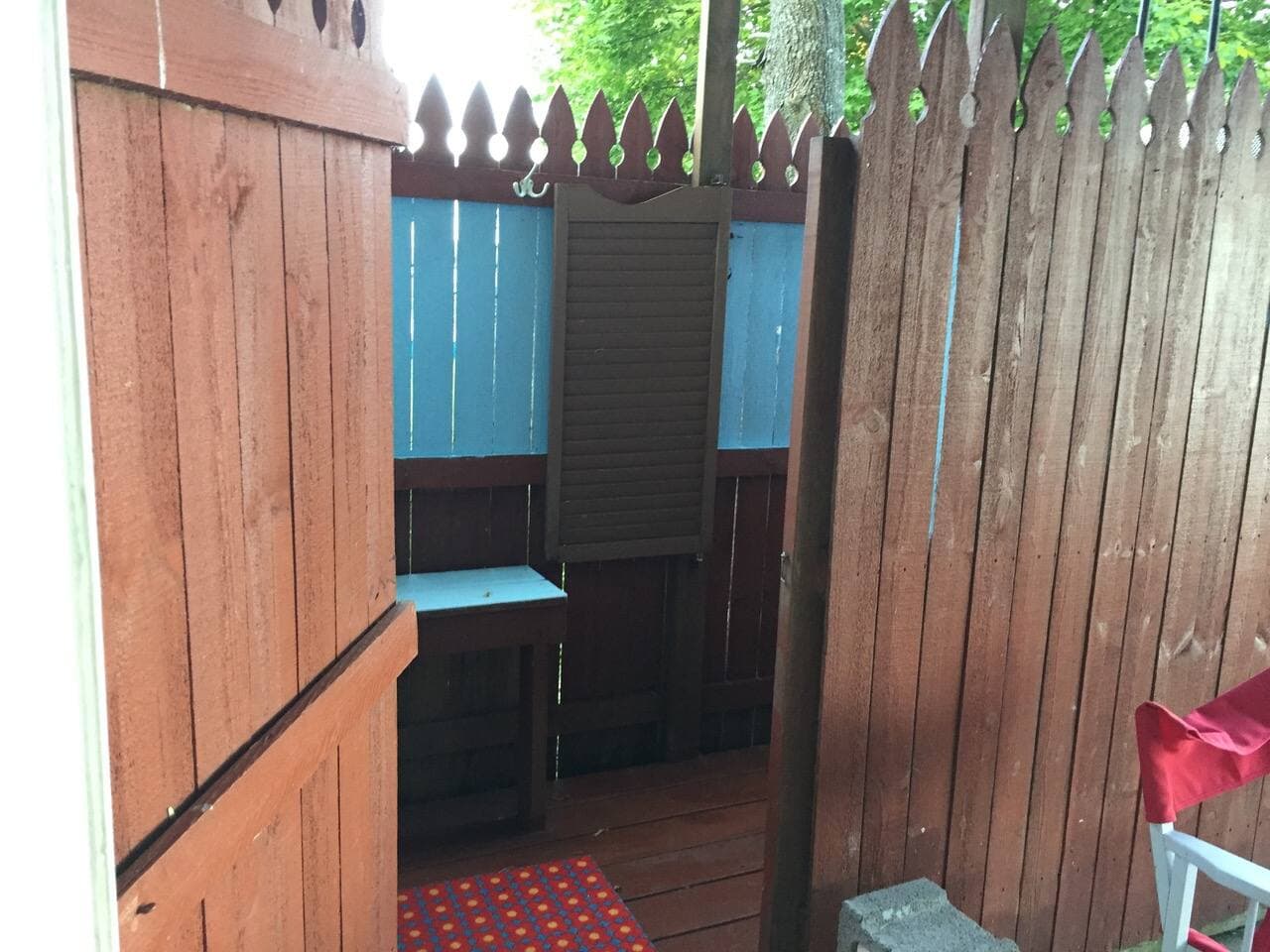 This outdoor shower is only available at host discretion.  