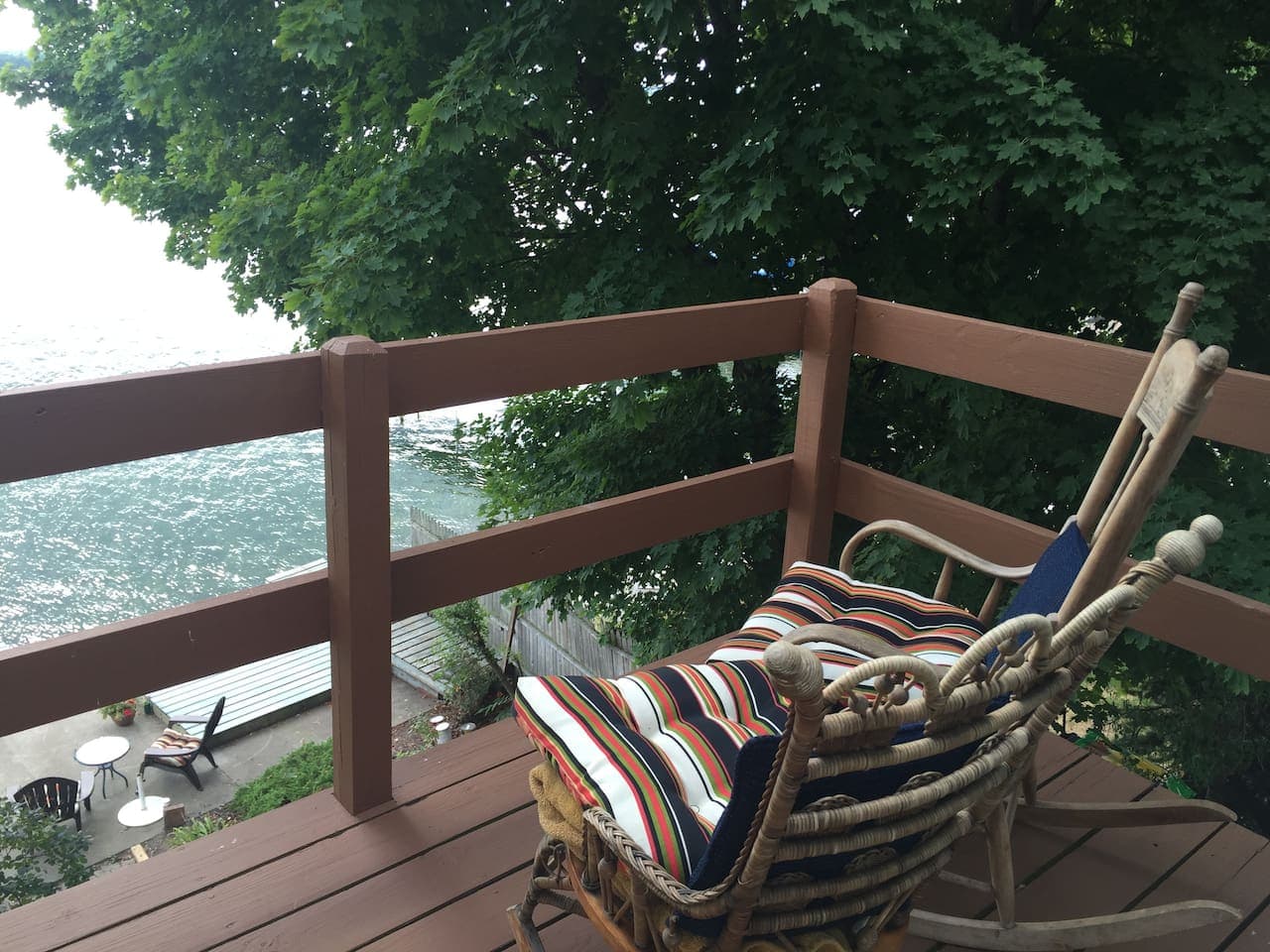 Master Terrace Level view from 2nd  floor of home.  (We do not picture outside of home for privacy reasons).