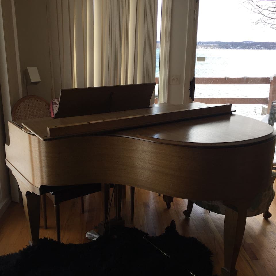 Its so beautiful to hear the piano played here.  Tuned once a year.  If you are interested in having it re-tuned for you, there is an additional charge.  Please inquire.  