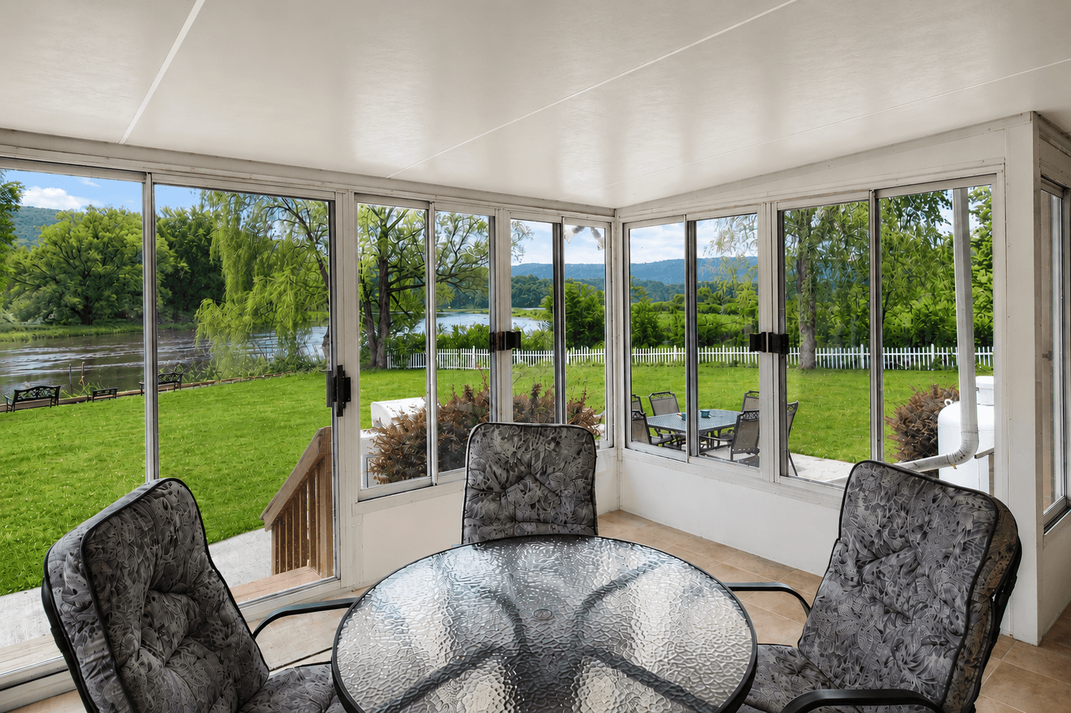 Enjoy the view of the water and watching birds and wildlife 