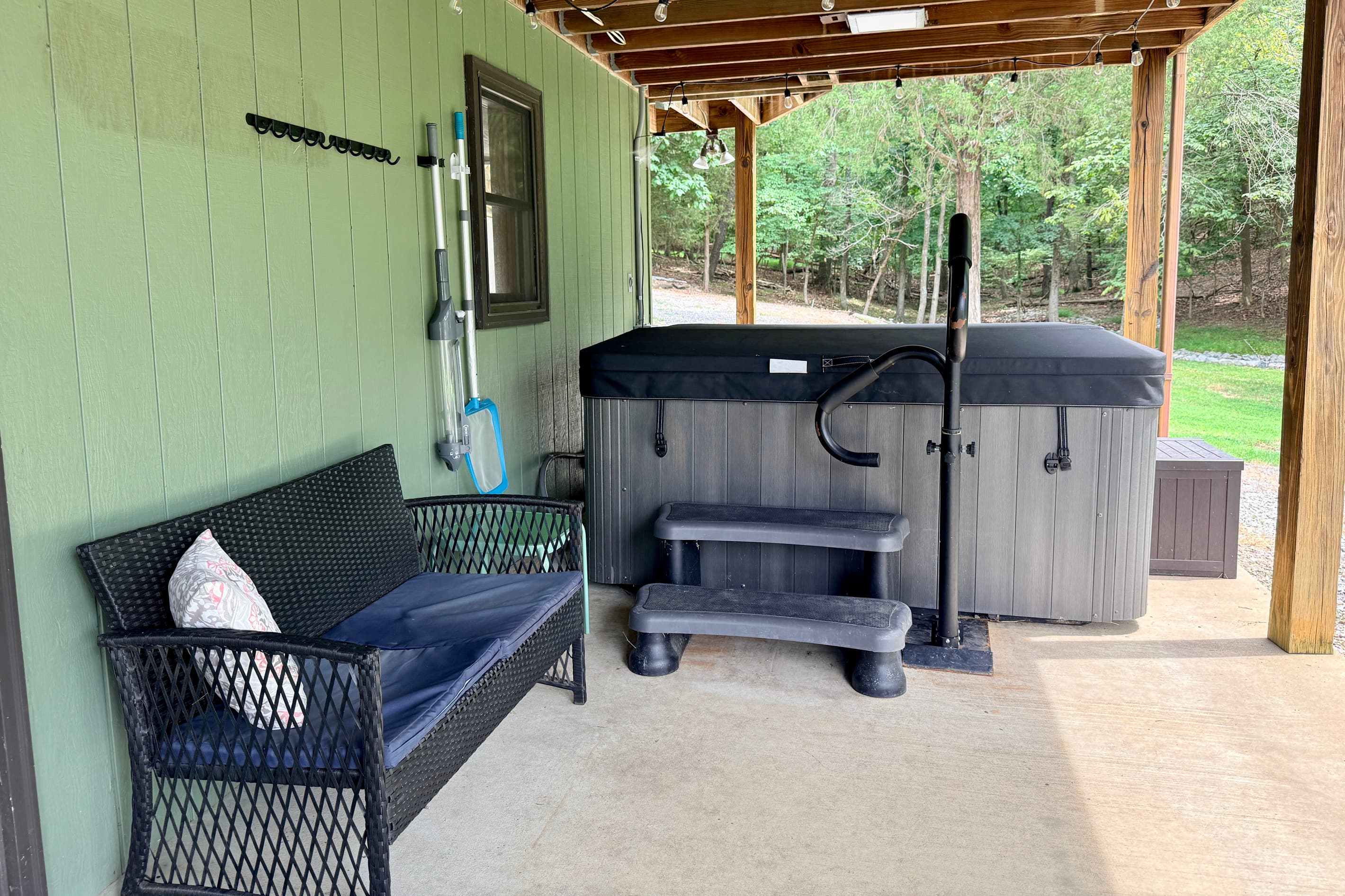 Seating by the hot tub