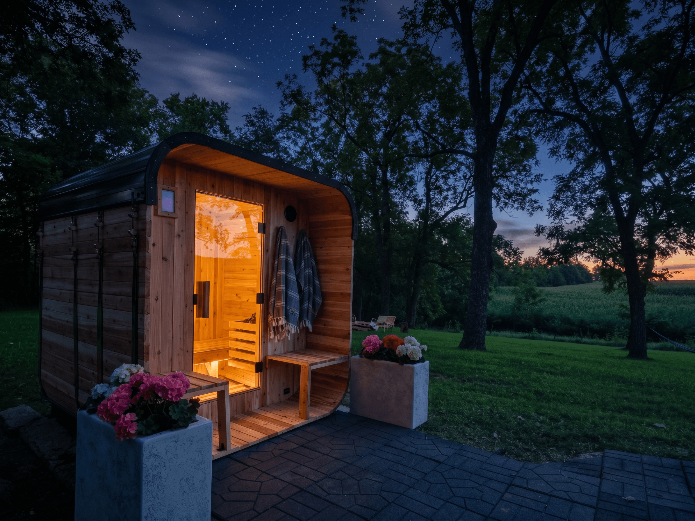 Meet the hygge sauna. Wrap yourself in a warm hug and sweat out some toxins.