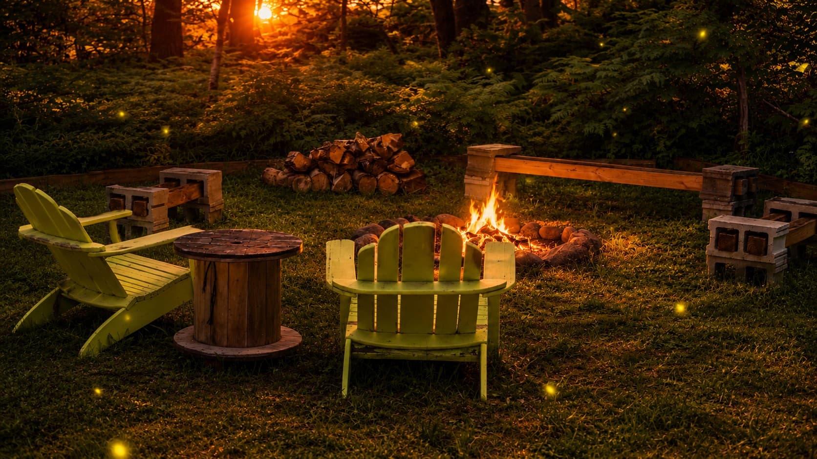 Night firepit