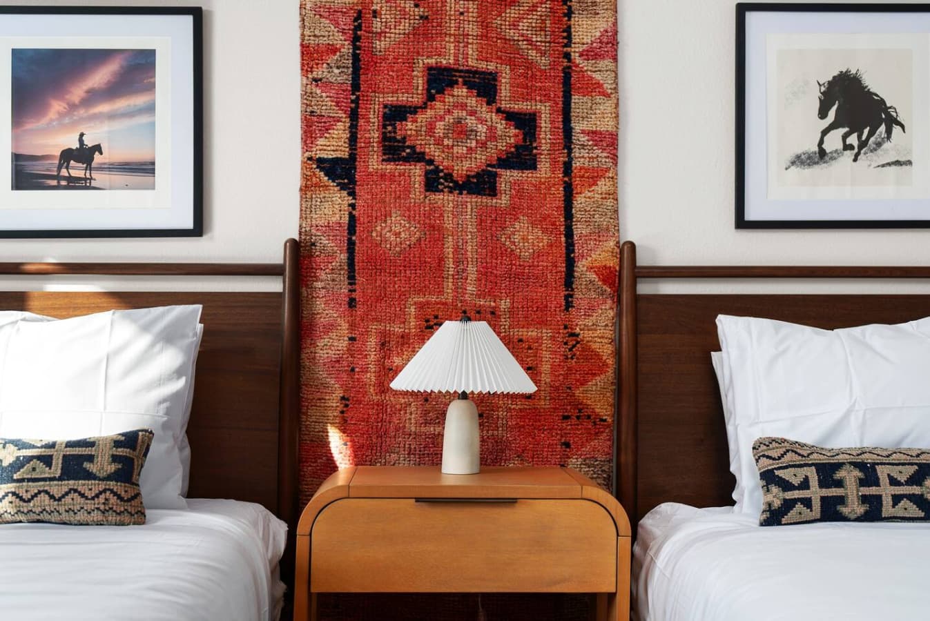 Stylish third bedroom boasting two queen size beds and premium sheets & linens.