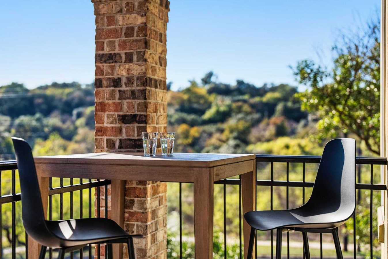 The private patio is an urban oasis, perfect for al fresco dining or simply relaxing.