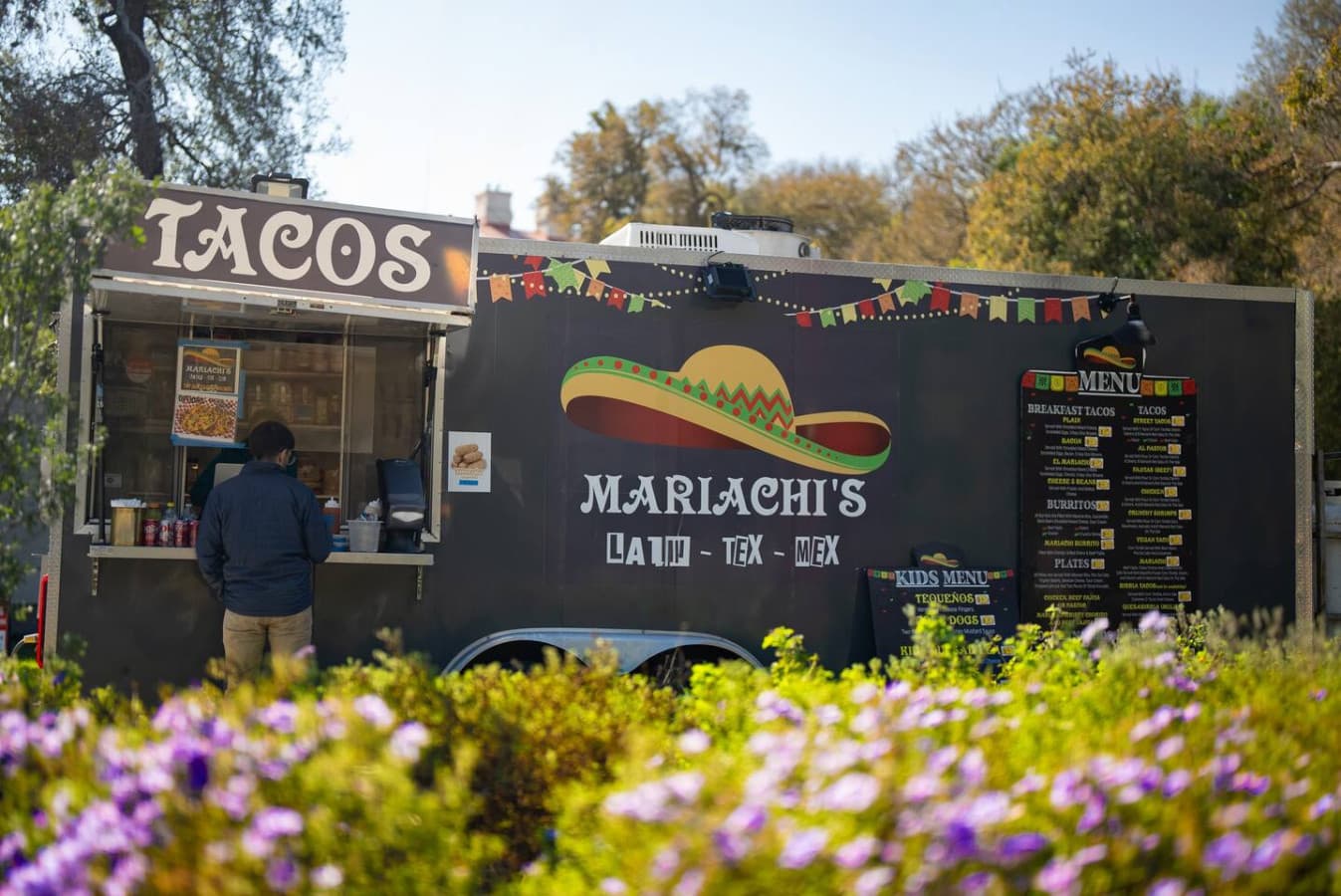 Close by food trucks.