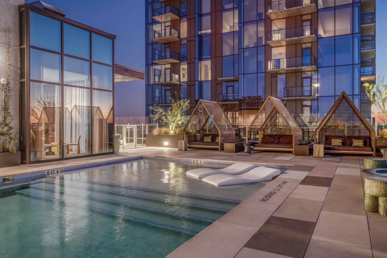 Rooftop pool.
