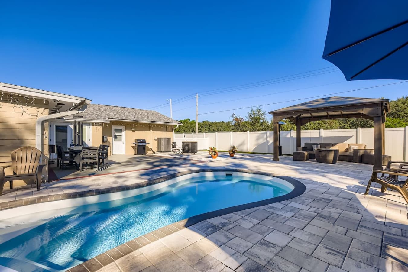 Private pool paradise, unwind by the water or under the shaded pergola in your own backyard retreat.