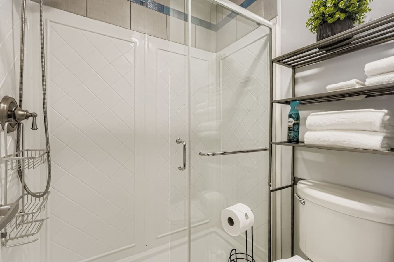 Master bathroom with walk in shower.