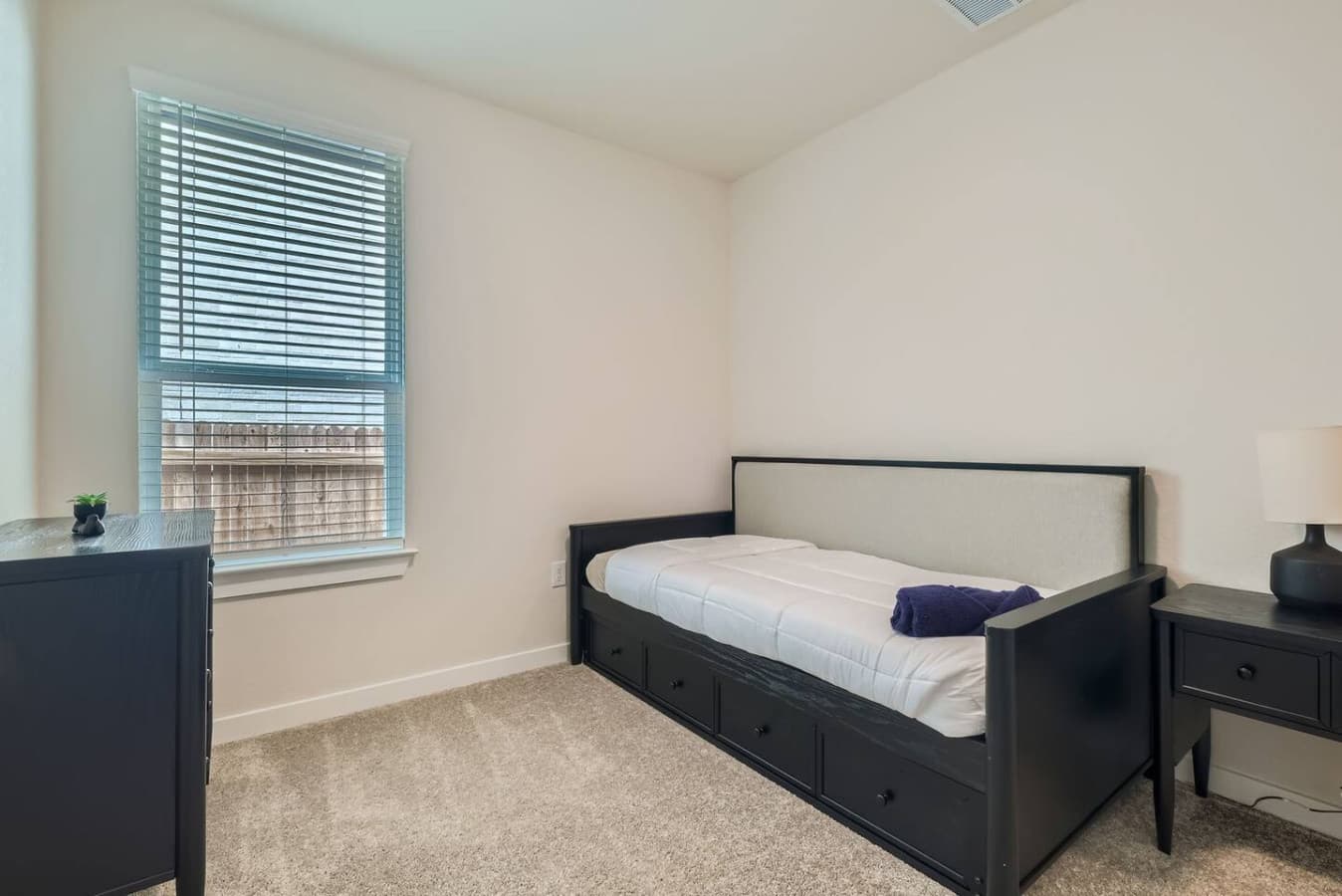 The fourth bedroom features a double size bed.