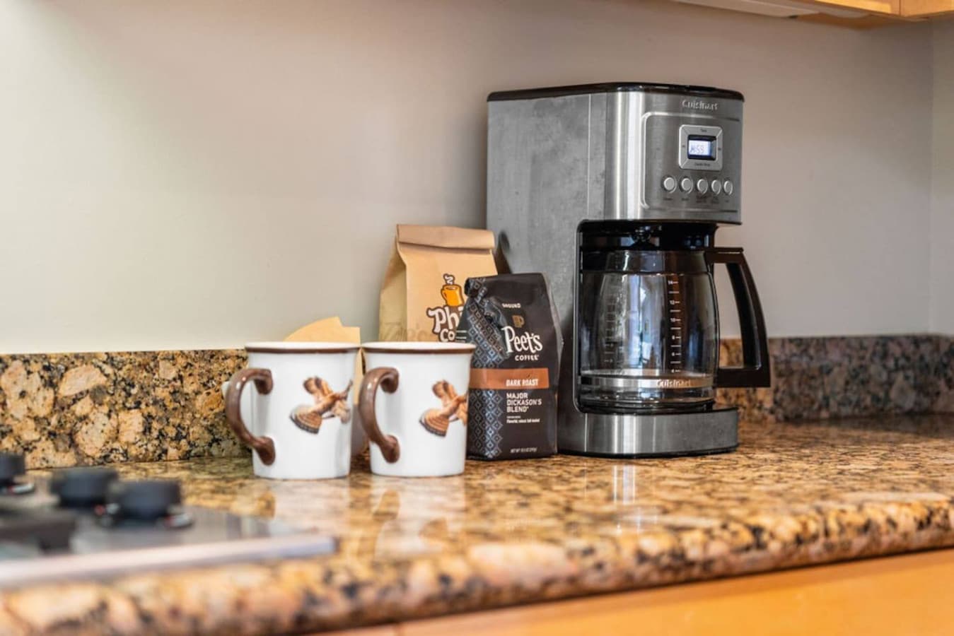 Enjoy a cup of coffee, on the house.