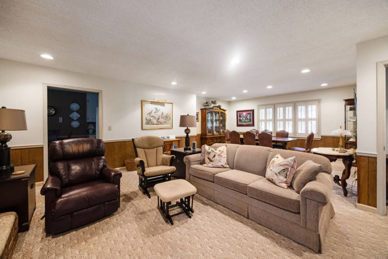 A wide open living and dining area designed for easy hosting and quality time.