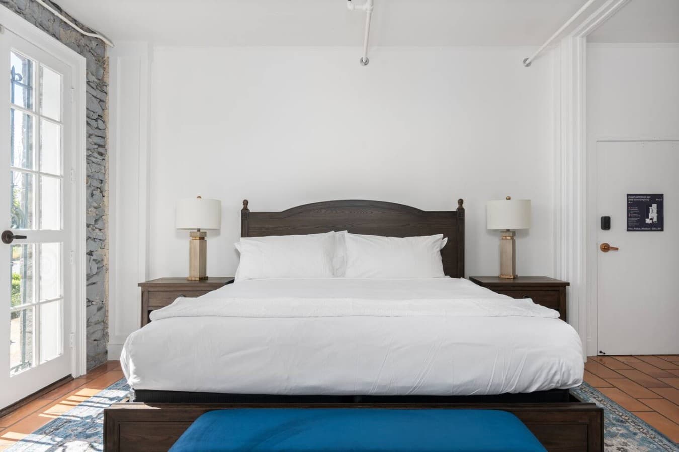 This is the private room you will be renting featuring a bright and comfortable king bed with a clean minimalist design.
