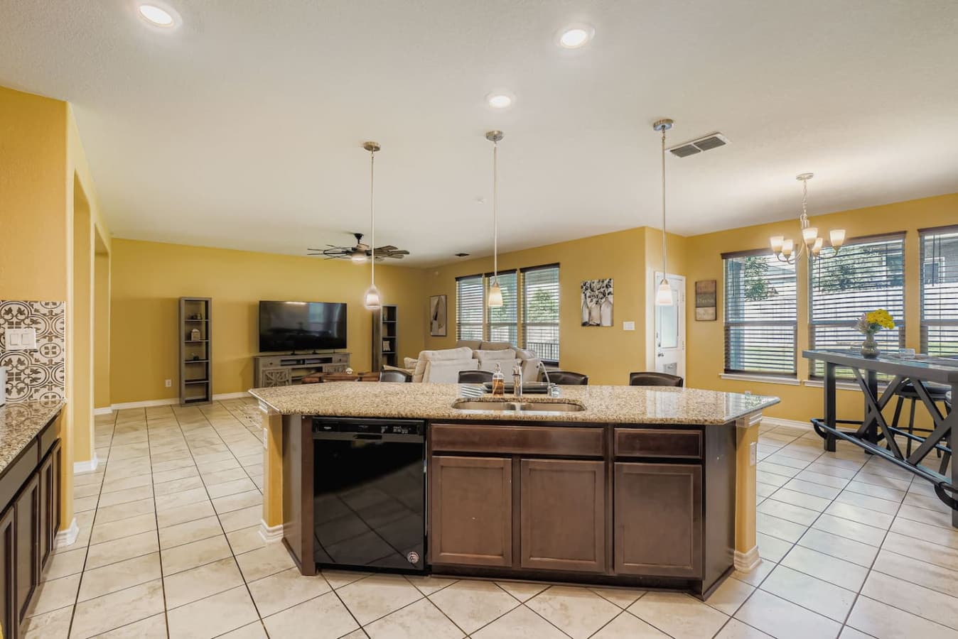 Spacious kitchen.