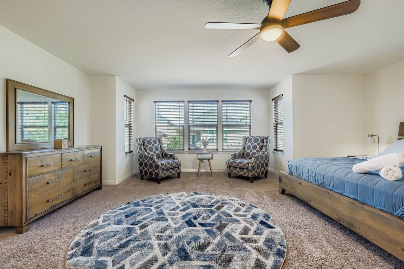 Spacious master bedroom.