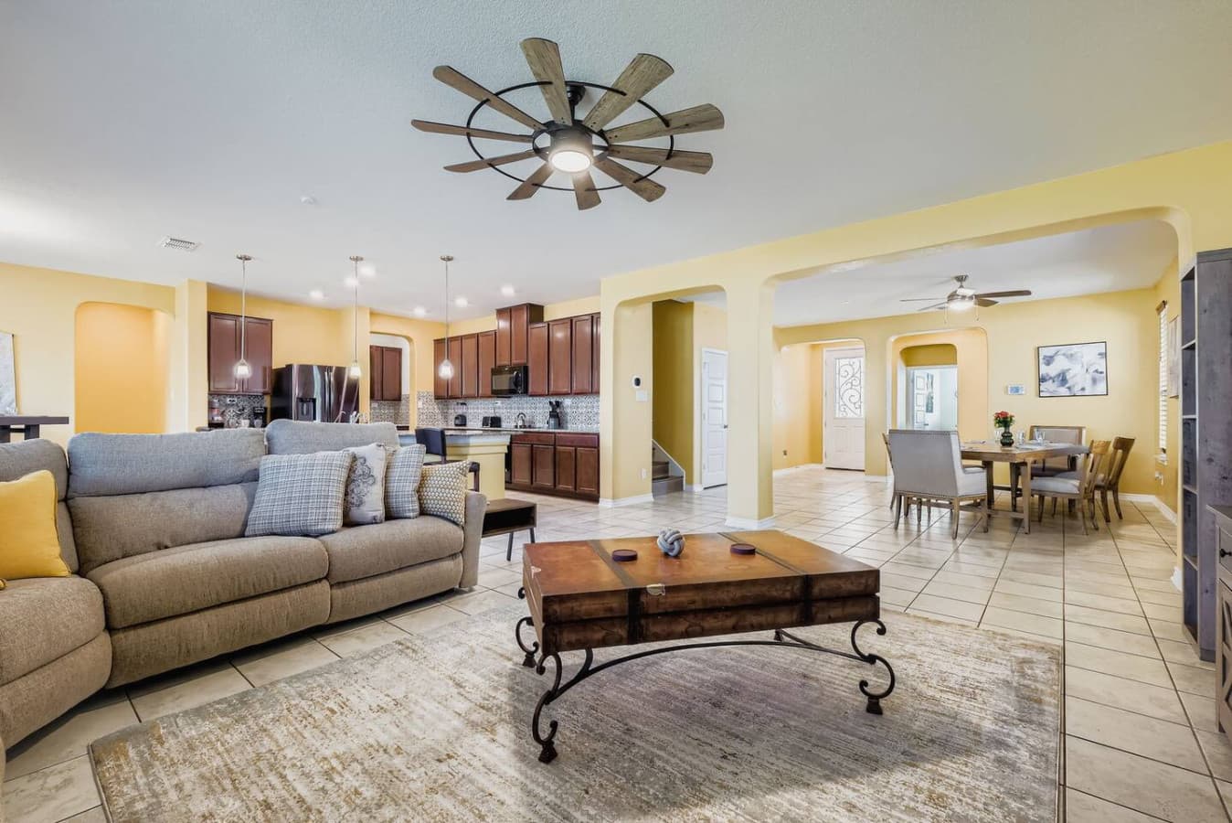 Open concept living room space.