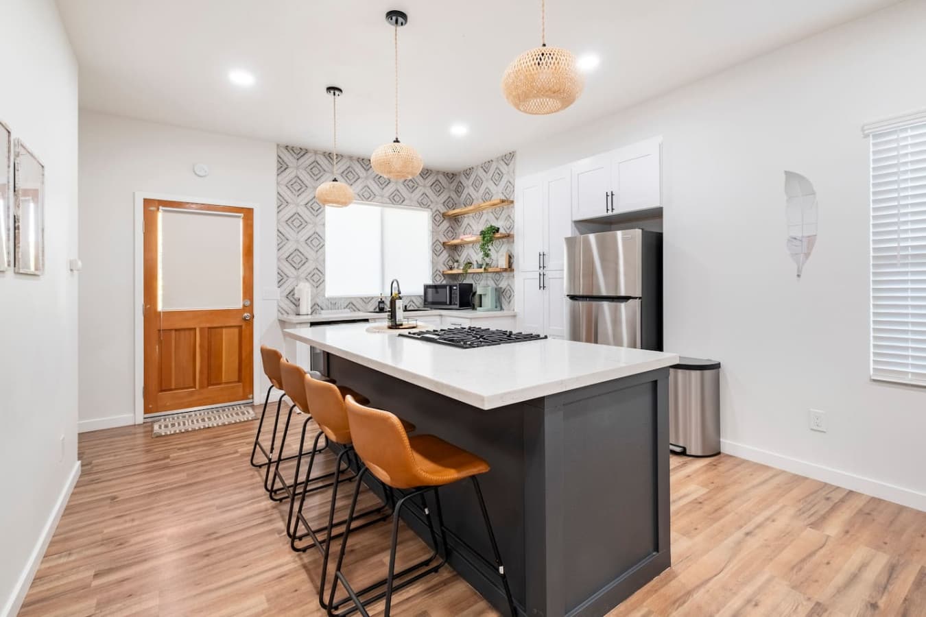 Stainless steel appliances.