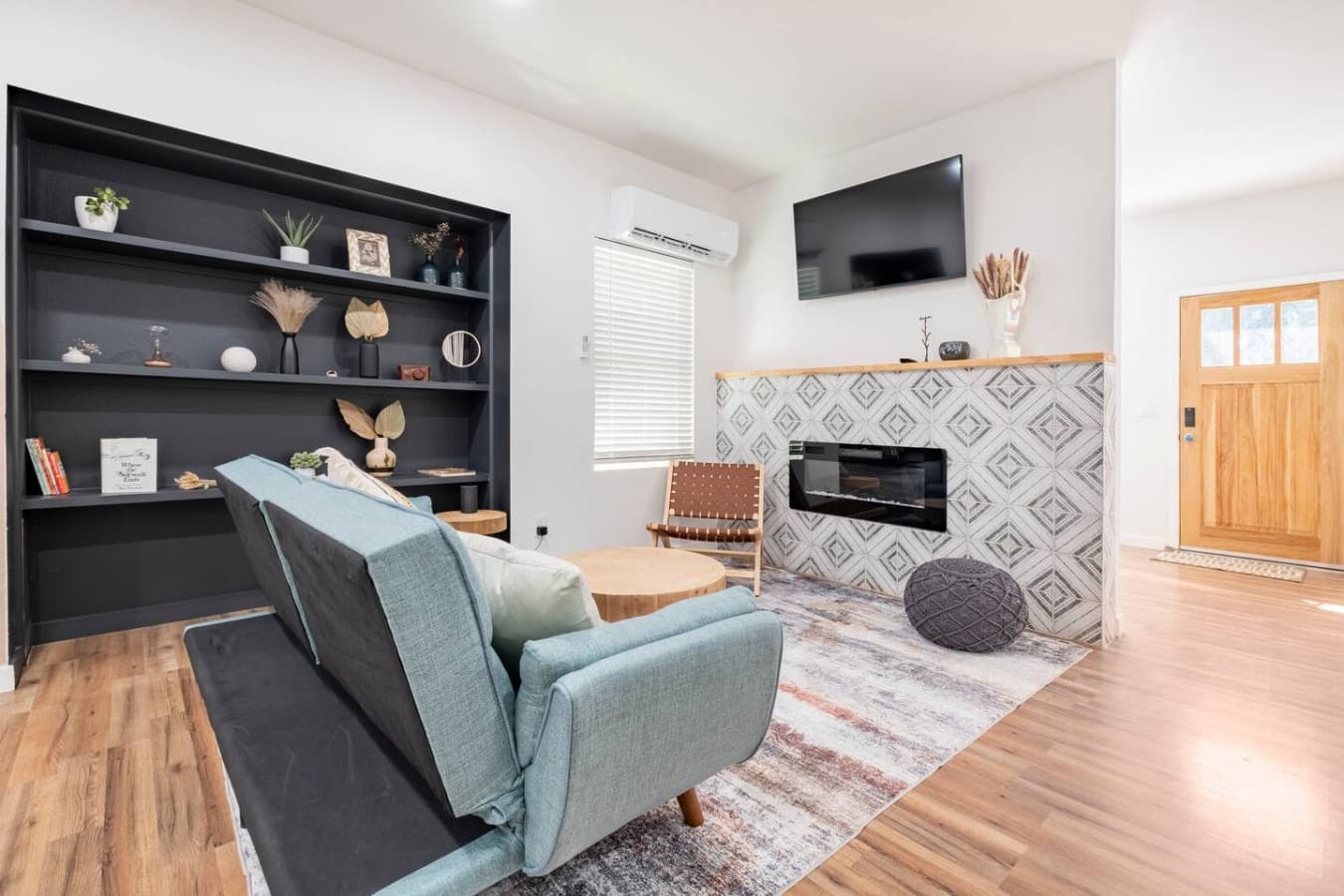 Enjoy your favorite show in the living room.