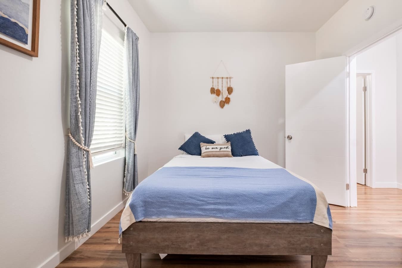 Comfortable cozy size bed in the second bedroom.